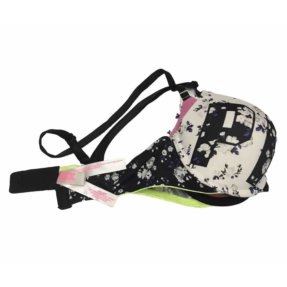 PINK Victoria’s Secret Bra Floral Multicolor Size 32A - Picture 4 of 15